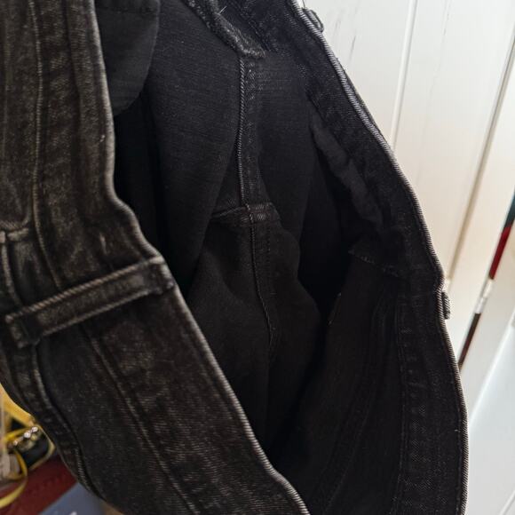 Abercrombie & Fitch Womens Jean 30 10 Short Ankle Straight Ultra High Rise Black - Picture 5 of 9